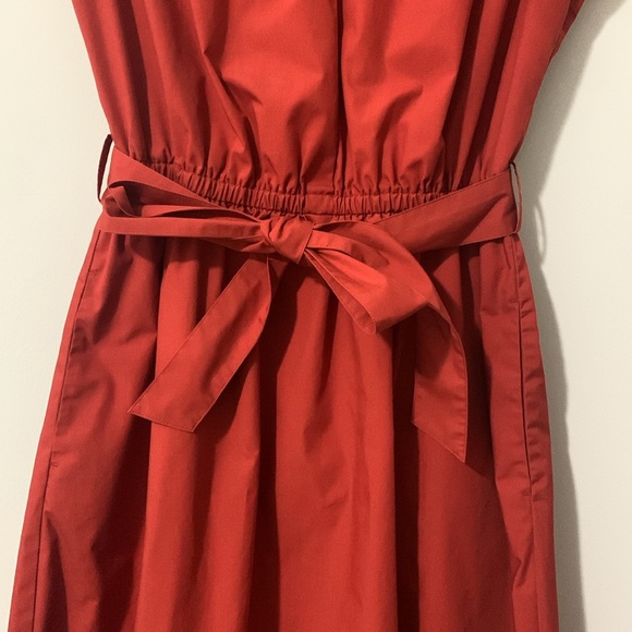 Uniqlo Orange Sleeveless Midi Shirt Dress - Picture 3 of 10